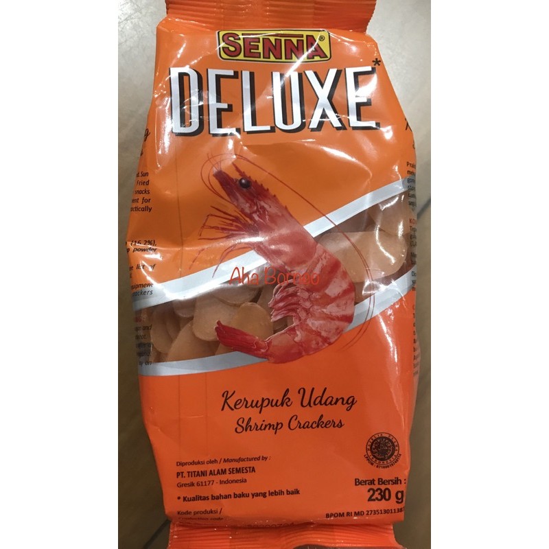 Senna Kerupuk Ikan Udang Deluxe 230gr Kualitas Premium Shrimp Fish Cracker Titani Food Halal Shopee Indonesia