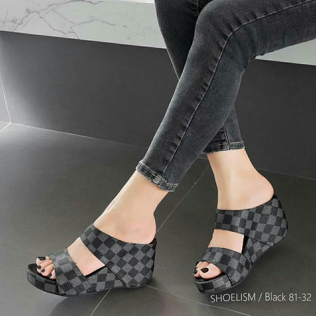 SANDAL WEDGES WANITA MODEL CATUR BANYAK WARNA