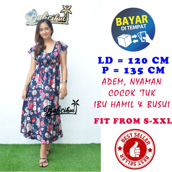 Balicihui Dress Moza Lengan Dress Busui Dress Menyusui Dress Wanita Dress Bali Dress Kasual Elegan