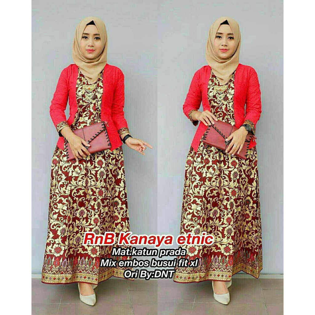 Setelan Batik Kanaya Etnic Prada Mix Embos Jlt