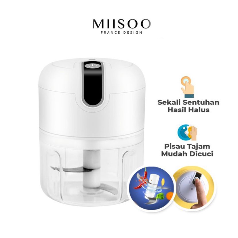 MIISOO Blender Portable Gilingan Mini Bumbu dan Daging dengan USB