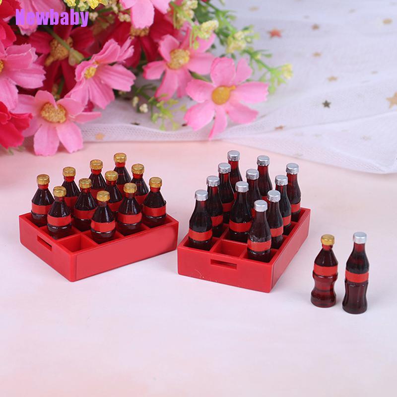 (Newbaby) Miniatur Botol cola Mini Skala 1: 12 Untuk Aksesoris Rumah Boneka