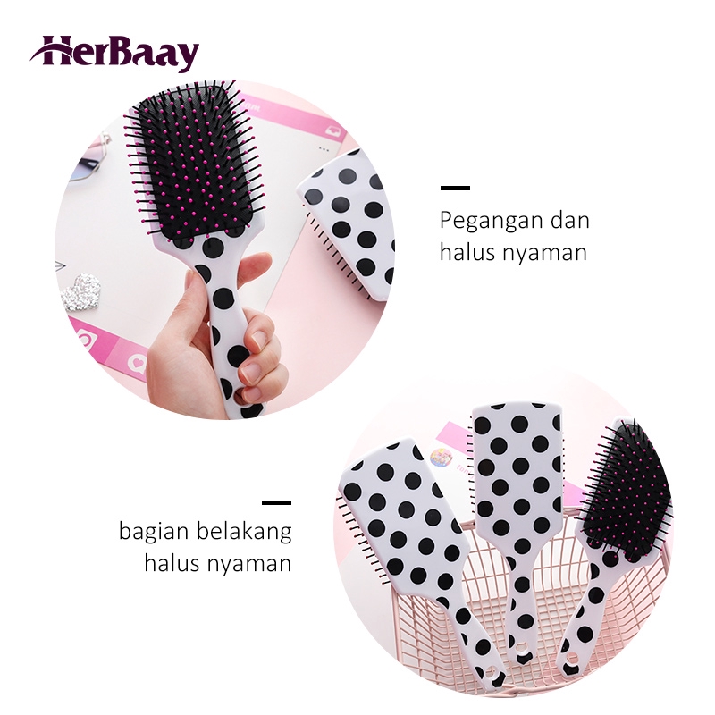 Serbagrosirmurah NSJ New Motif Sisir Jumbo Anti Rontok Hair Style Comb Rambut Wanita