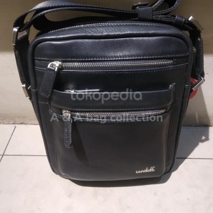 TAS SELEMPANG PRIA CONDOTTI ORIGINAL LEATHER KULIT ASLI MEDIUM DSAD15E2