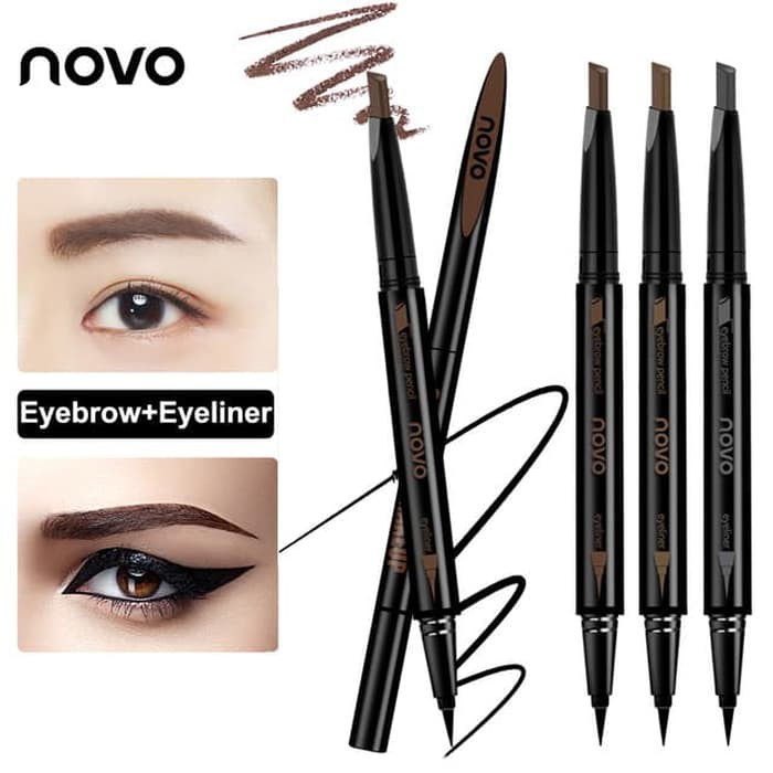 Kekinian Novo Eyeliner and Eyebrow Pen 2In1