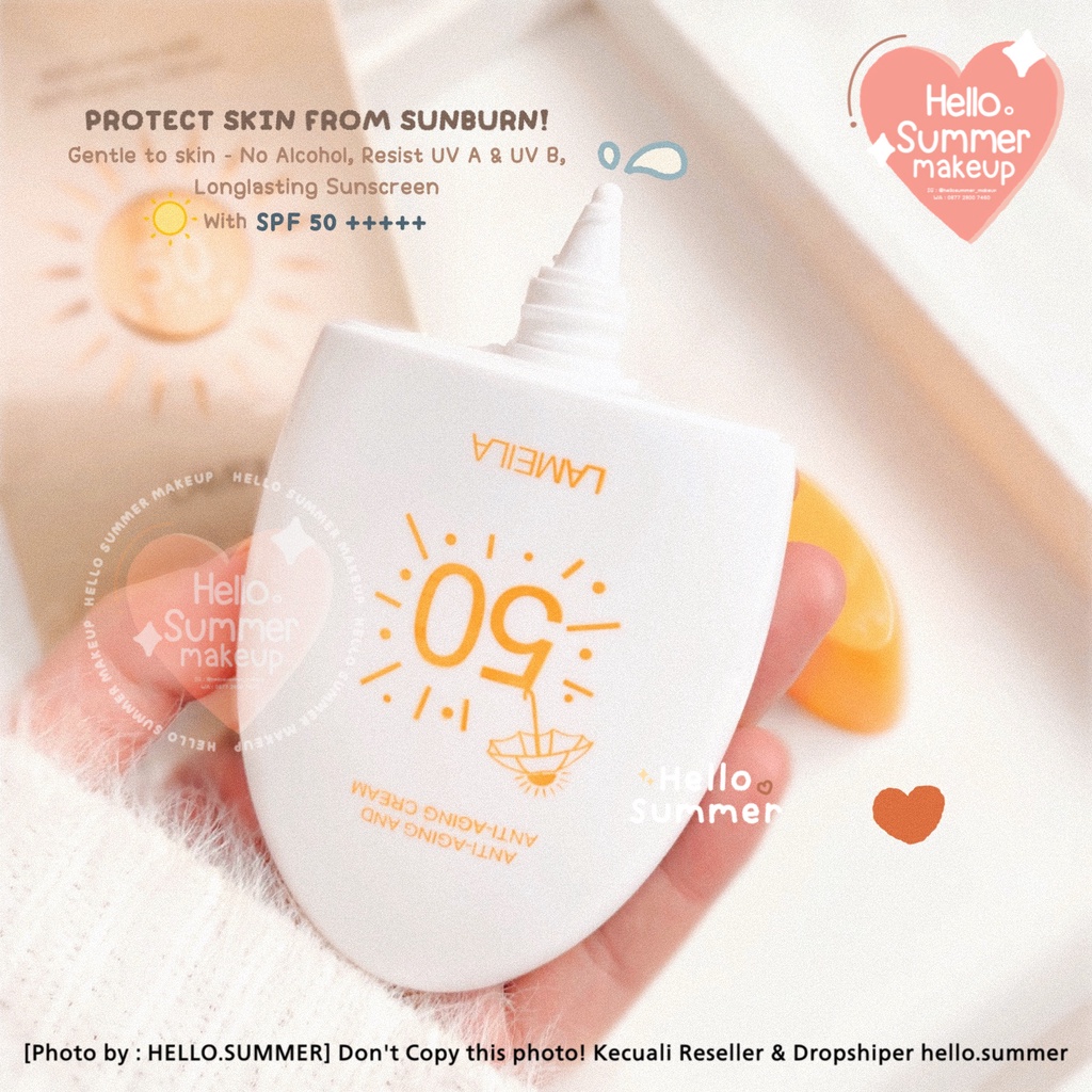 𝐒𝐔𝐍𝐒𝐂𝐑𝐄𝐄𝐍 - Lameila Beauty Sunscreen Cream SPF 50 PA+++++ UV Protection No Withecase