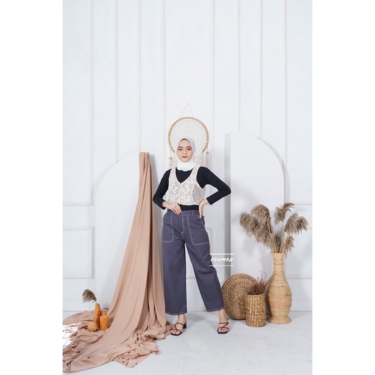 KULOT WANITA CARGO AMBER-Grey