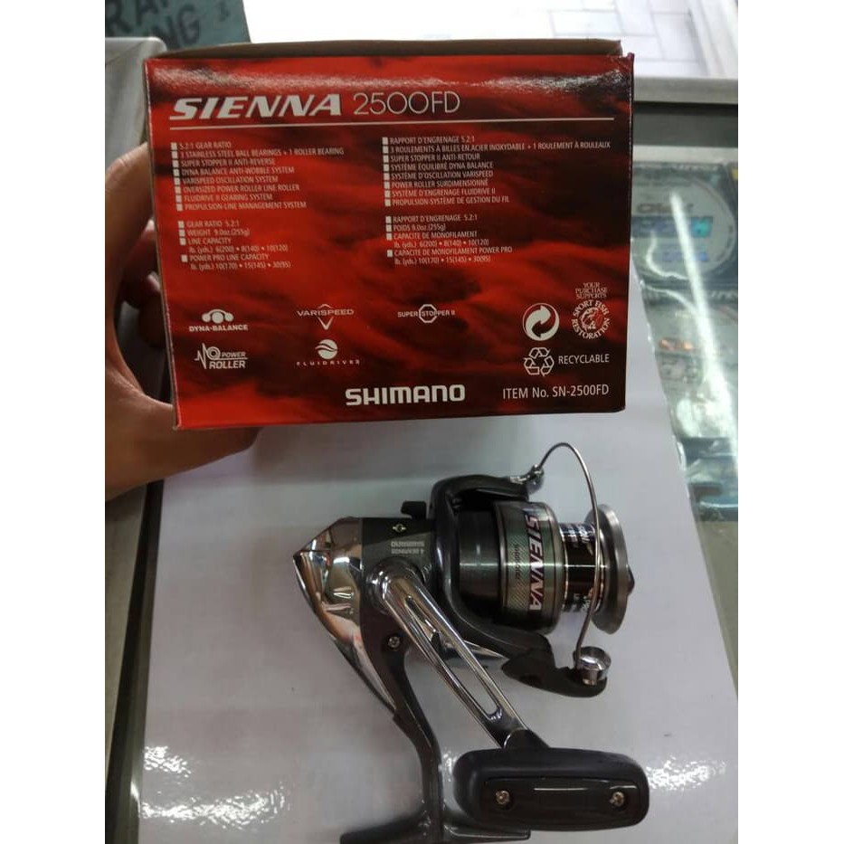 Cuci Gudang rell/reel pancing shimano sienna 2500fd