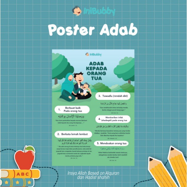Jual Poster Adab Kepada Orangtua IndonesiaShopee Indonesia