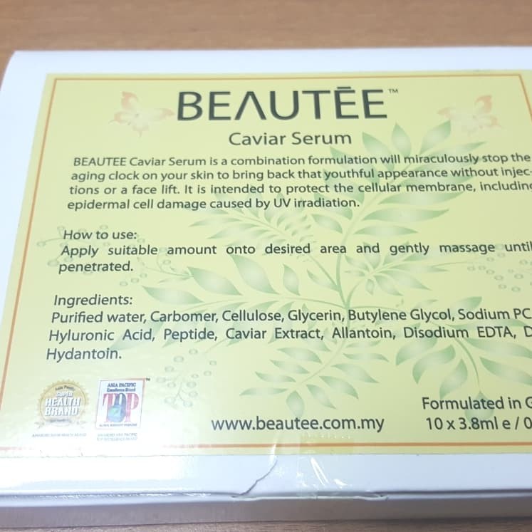 BEAUTEE SERUM CAVIAR 1 BOX isi 10 botol/ SERUM ANTI AGING