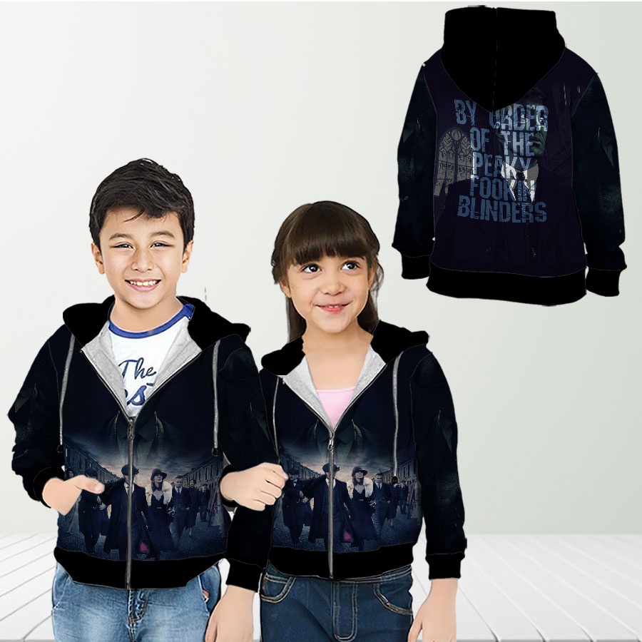 Jaket Hoodie Kids  Peaky Blinders Thomas Shelby Full Printing Free Custom Nama ART 02