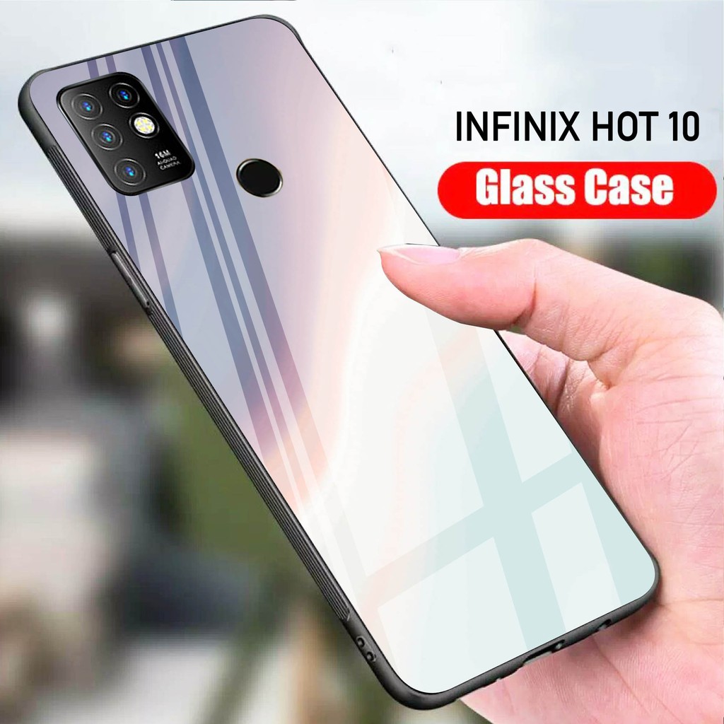 Case Infinix Hot 10  (Softcase Glass Kaca) Infinix Hot 10 (Case Hp) Infinix Hot 10 (S107)