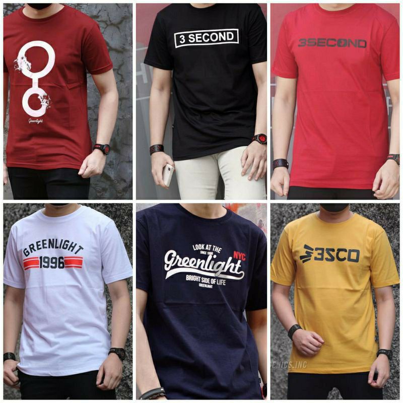 KAOS DISTRO/KAOS COWOK KEKINIAN/KAOS THREESECOND/TERMURAH