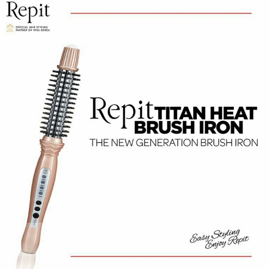 REPIT TITAN HEAT BRUSH IRON Catokan Pengeriting rambut Repit 24mm/28mm