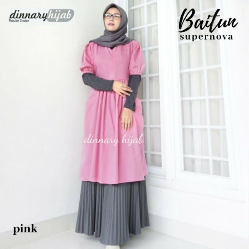 ATASAN TUNIK DINNARY HIJAB BAITUN || CASUAL STYLES