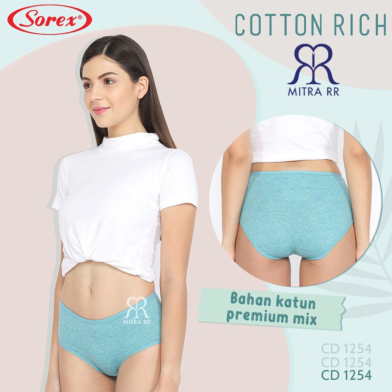 CD Sorex 1254 Celana Dalam Wanita Cotton Rich Katun Premium Women Underwear Fit to XL