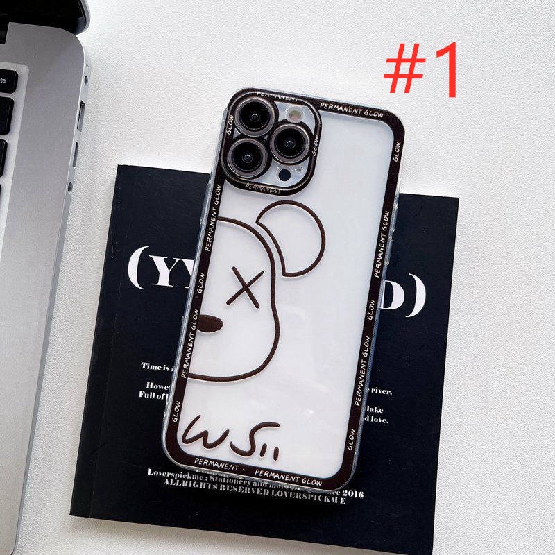 Half KAWS Bear Soft Case iP iPhone 11 12 13 Pro Max 6 6S 7 8 + Plus X XR SE 2020 XS Max Casing