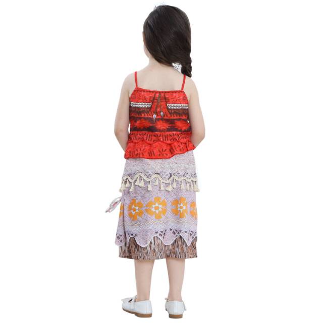 81003 DRESS MOANA /DRESS PRINCESS / KOSTUM MOANA / DRESS ANAK