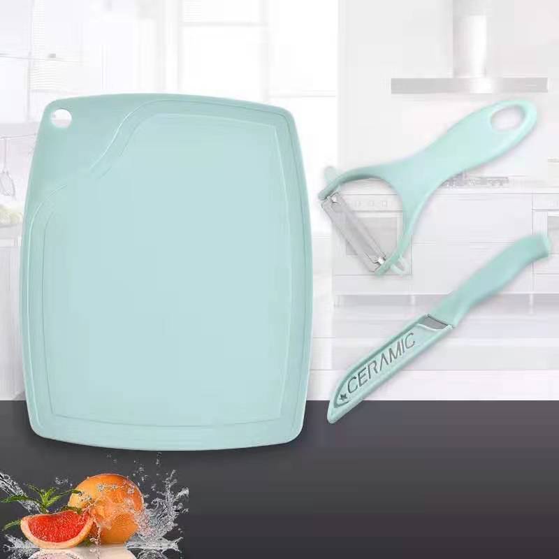 Pisau Set Alat Dapur Pisau Kupas Buah Telenan 3 in 1 Unik Lucu Mini