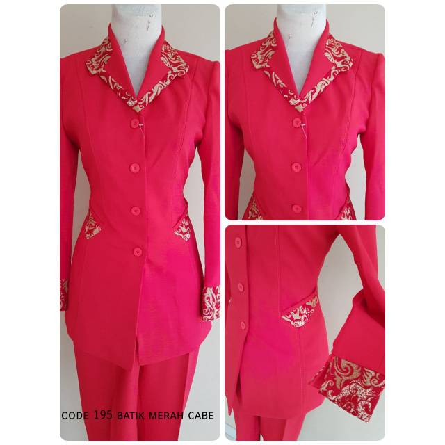  Blazer  Wanita  Warna  Merah  Azka Gambar