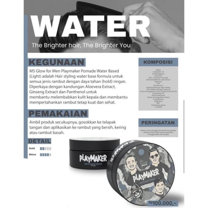 Produk Playmaker Pomade Ms Glow Men - Oil Trendi