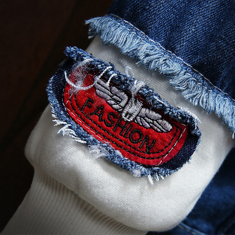 Jaket Jeans Denim  Pria Model Jahitan Hoodie untuk Fashion Jacket KN7705B