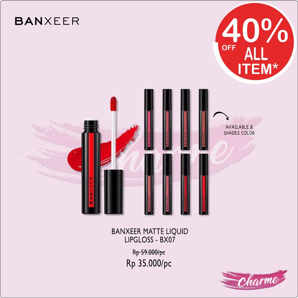 (READY &amp; ORI) Banxeer 8 Colors Lip Gloss Moisturizer Lipstick Cair Innocent Rosewood - BX07 BX 07