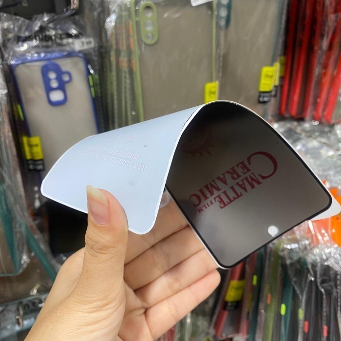 SAMSUNG M11 M21 M31 M51 A11 A21S A31 A51 A71 ANTI GORES CERAMIC LENTUR SPY PRIVACY HITAM GELAP SCREEN GUARD ANTI PEEPING PELINDUNG LAYAR FULL SCREEN BUKAN KACA TEMPRED