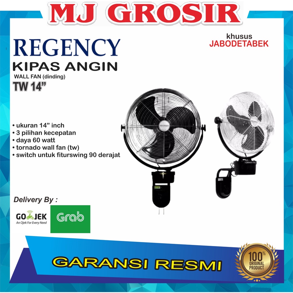 PROMO KIPAS ANGIN WALL FAN REGENCY TW 14 KIPAS ANGIN DINDING TORNADO