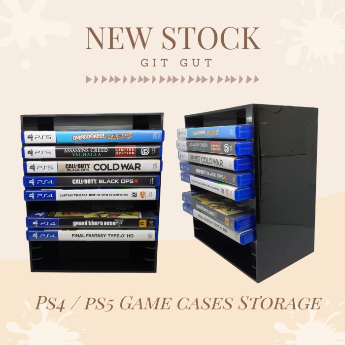 Rak Penyimpanan  Storage  stand  Holder Kaset Game CD BD PS4 PS5