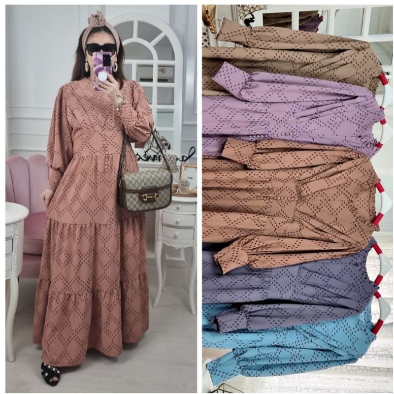 Gamis Lesti Meijiwang busui || meijiwang dress Cantik bintik