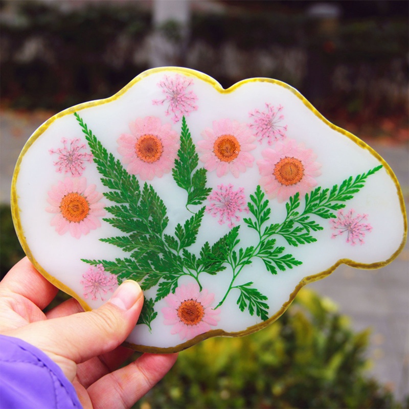 SIY  Irregular Clouds Coaster Mold Glossy Cup Mat Silicone Mould for DIY Jewelry