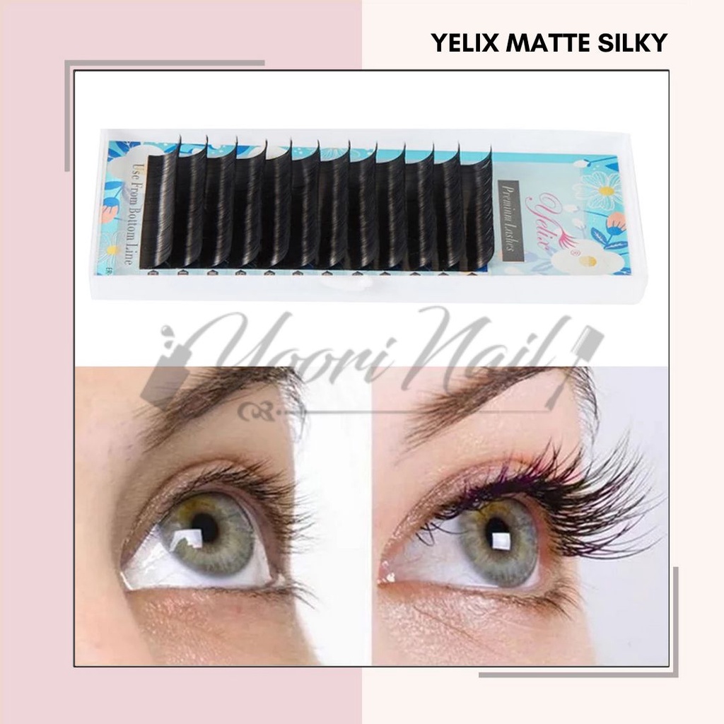 Yelix Matte Silky Premium Lashes Eyelash Extension Soft Natural