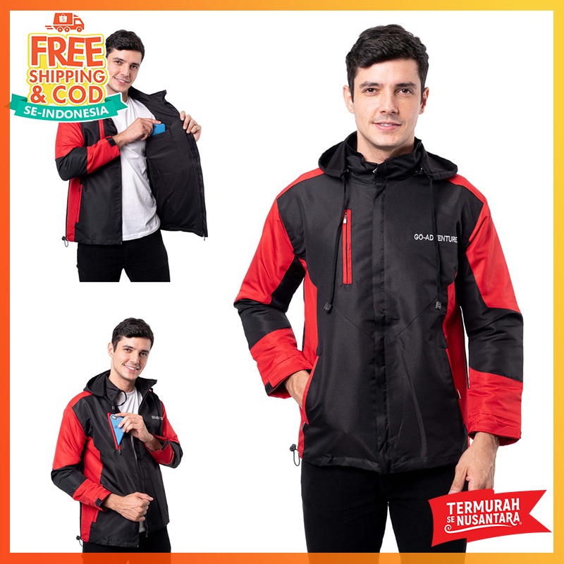 [BISA COD] Jaket Waterproof Ringan Windproof Jaket Jaket Parasut Jaket Outdoor Jaket Gunung Anti Air