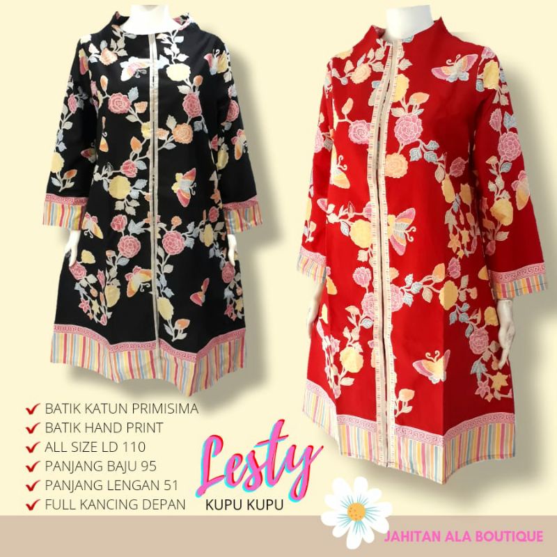 Tunik Batik Wanita Modern Asli Solo Batik Kerja Premium