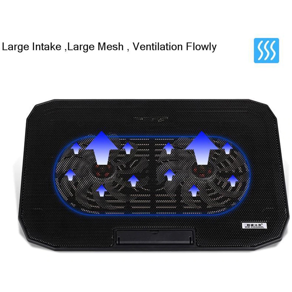 Cooling Pad Laptop 2 Kipas with LED Light  / Kipas Laptop / Pendingin Laptop / Coolingpad