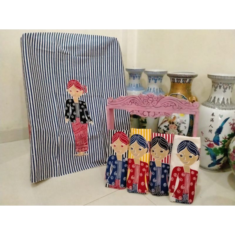 Kain Batik katun Solo motif nila salur hitam