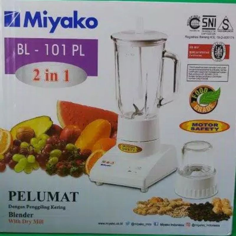Blender Miyako 2 tabung plastik / blender Miyako BL-101PL