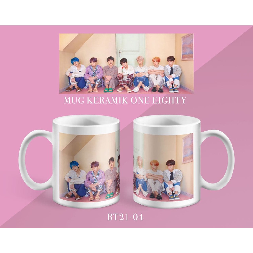 MUG BT21 BTS + BONUS STICKER | GELAS CANGKIR MERCHANDISE BTS BT21 KPOP ARMY FANKIT GIFT BY ONEEIGHTY