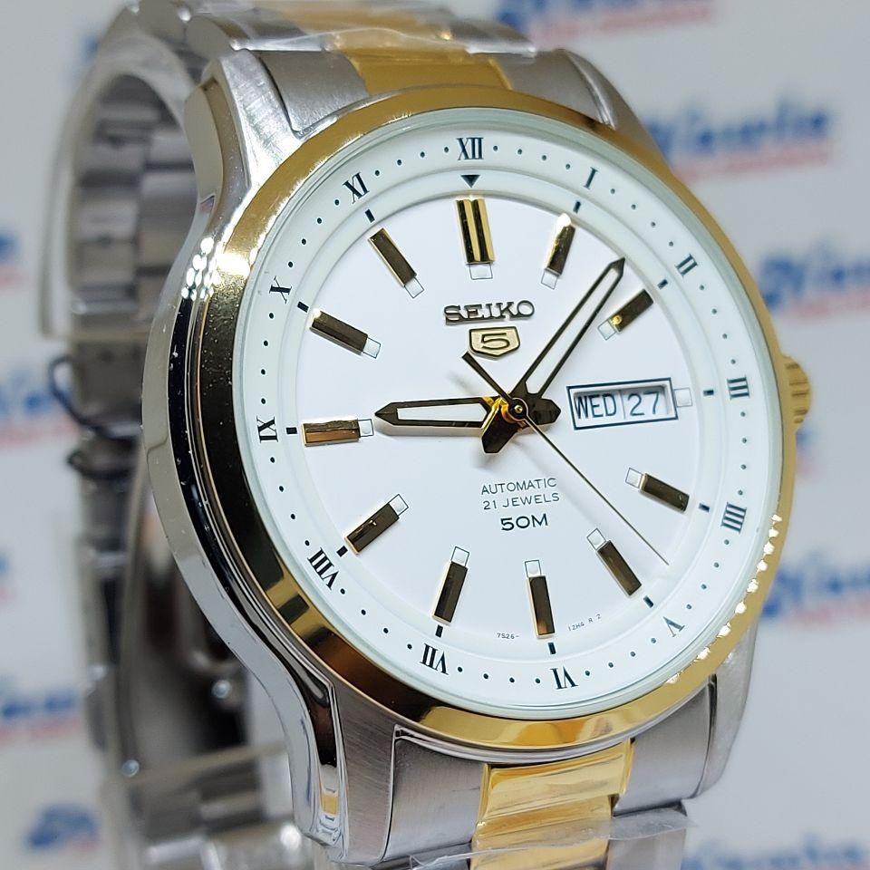 Seiko 5 SNKP14K1 Automatic Two Tone Bracelet - Jam Tangan Pria SNKP14