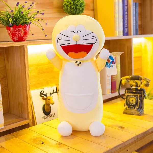 Boneka guling doraemon warna warni berbagai ekspresi halus dan nyaman