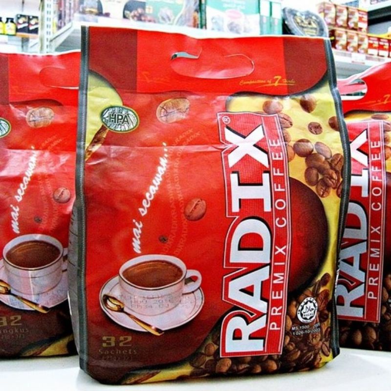 

Kopi Radix Jumbo HPA 32 Sachet || Kopi Radix Malaysia 32 Sachet Halal