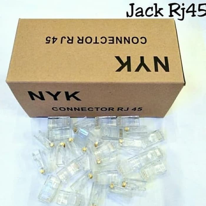 Konektor RJ45 NYK CAT5E Jack Connector RJ 45 CAT 5E Eceran isi 1 PCS