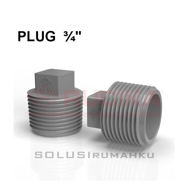 RUCIKA PLUG AW 3/4" / Tutup Pipa Drat Luar 3/4 inch / Pleh 3/4 in / Dop Cap Drat Luar