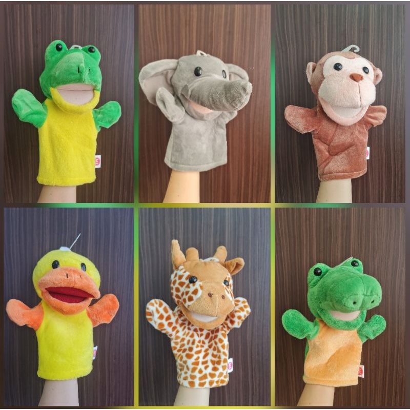 DREAMTOYS96 Boneka Tangan Hewan Binatang Handpuppet Animal Mulut Bisa Gerak Pakai Pengeras Di Bagian