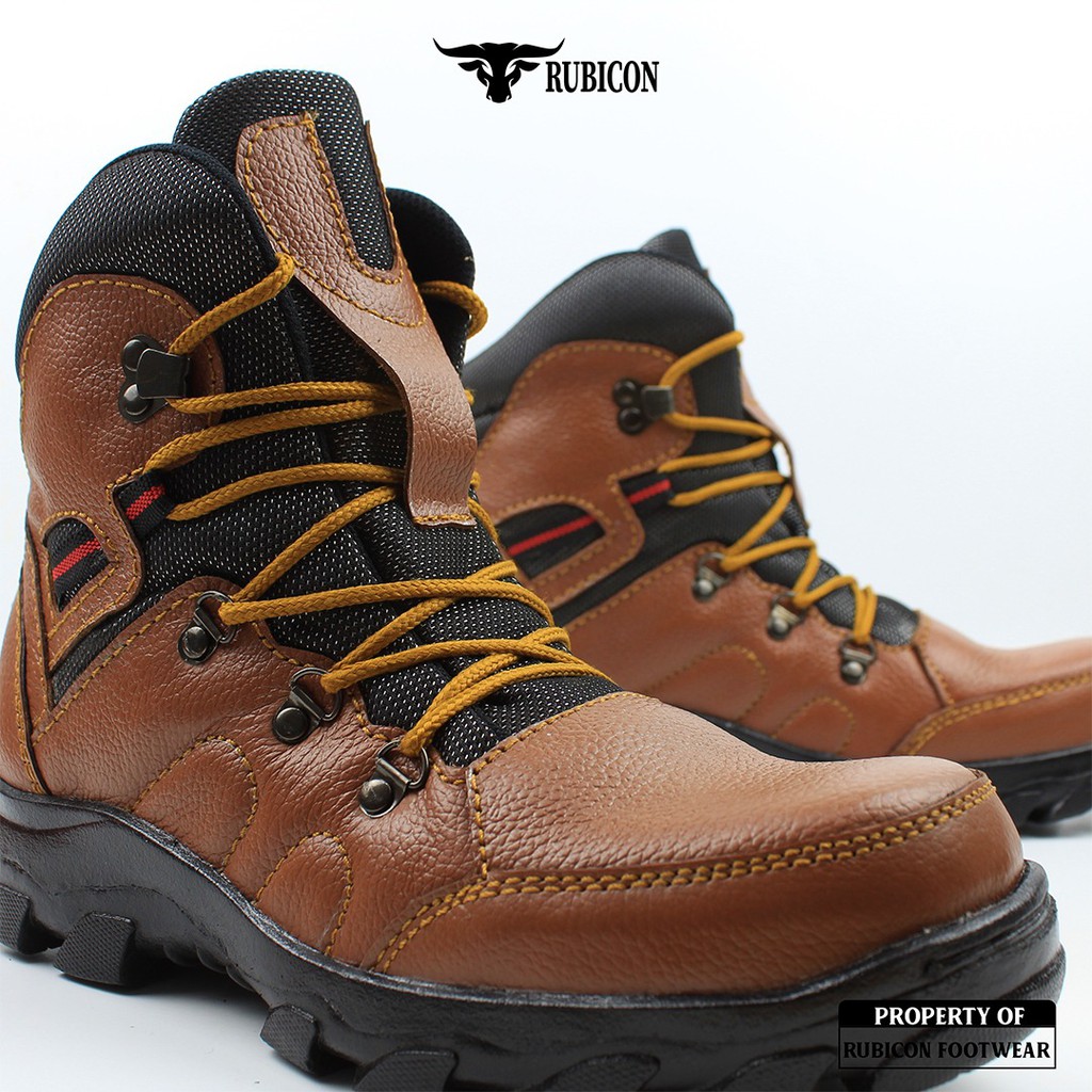 SEPATU SAFETY PRIA KULIT ASLI SEPATU BOOTS UJUNG BESI X ZOOM SEPATU GUNUNG TOURING TERMURAH