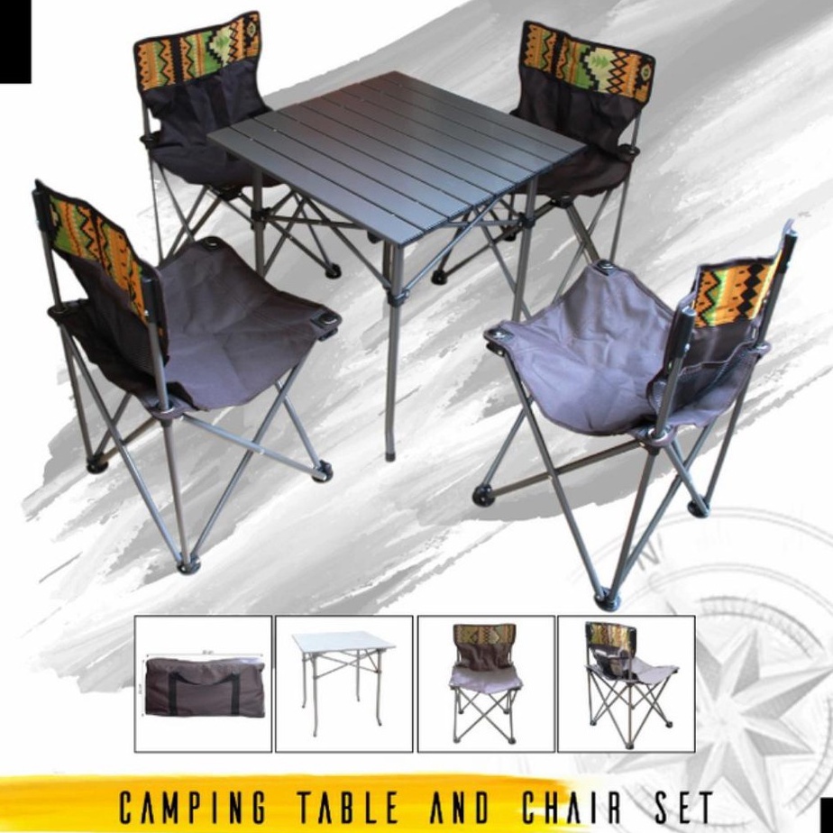 Meja Kursi Set Dhaulagiri /Camping Table Chair Set Folding Meja Kursi Piknik Lipat/meja set camping outdoor/meja set kemping dhaulagiri/meja lipat portable