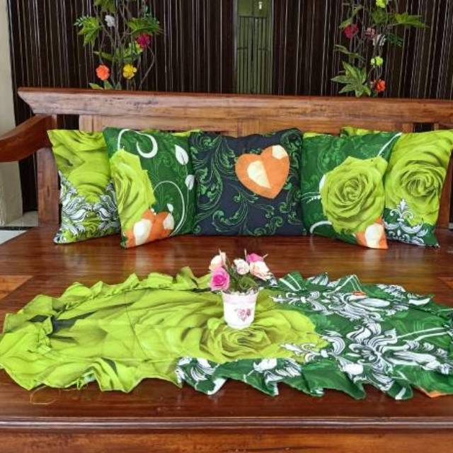 SARUNG BANTAL SOFA ANEKA MOTIF UKURAN 40X40 CM ,SHABY, BUNGA, ABSTRAK, SCANDINAVIAN,  1 SET 5 SARBAN + TAPLAK ( C O D )