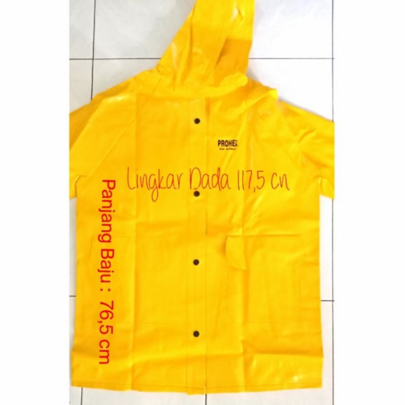 Jas hujan setelan Prohex Art.No.706i.001 kuning tebal lentur  harga promo