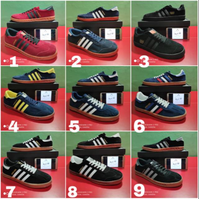 Sepatu Adidas Gazelle Hamburg Munchen premium pria